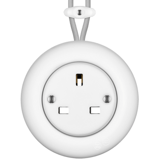 PORCELAIN KATY PATY COLONA ROUND SURFACE MOUNTED UK SOCKET MATTE WHITE - DYKE & DEAN