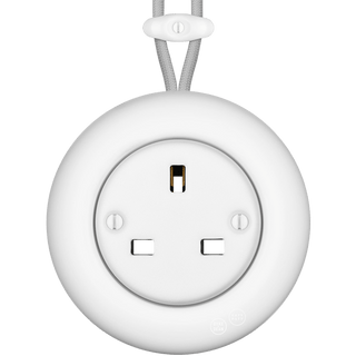 PORCELAIN KATY PATY COLONA ROUND SURFACE MOUNTED UK SOCKET MATTE WHITE - DYKE & DEAN