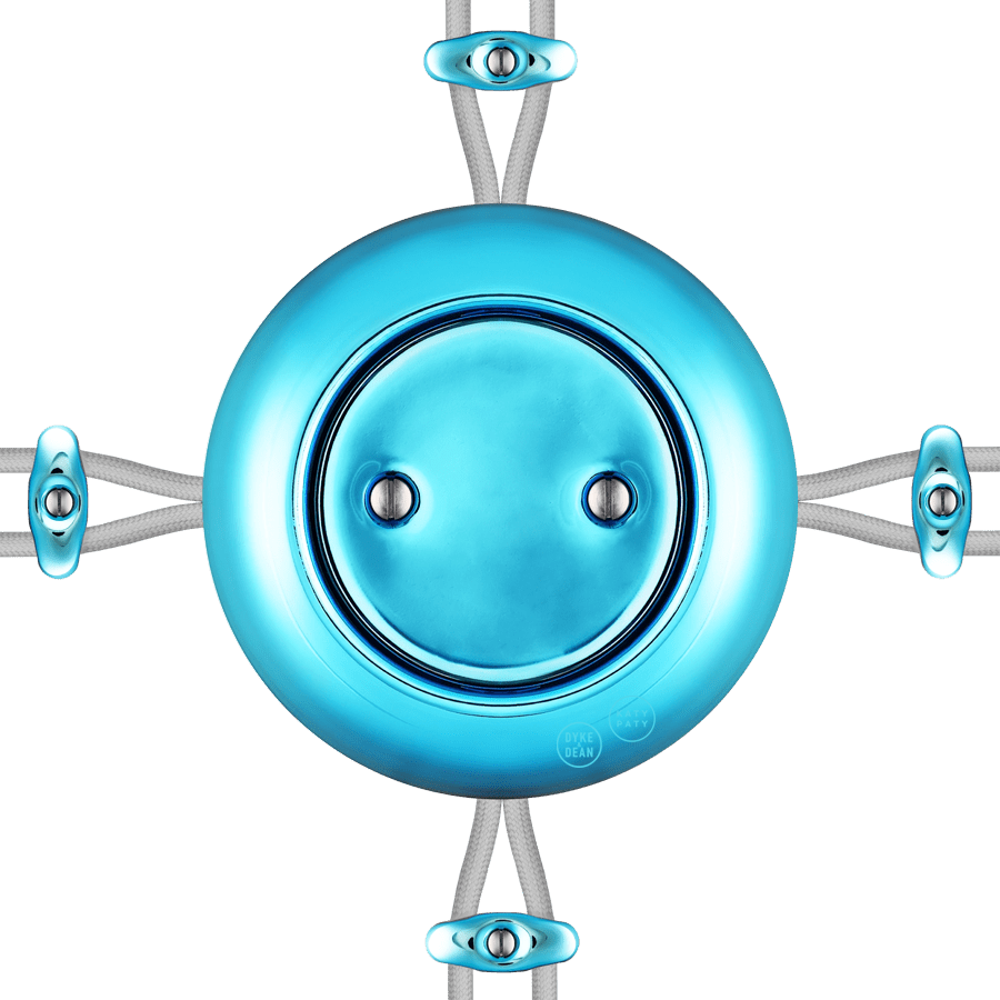 PORCELAIN ROUND SURFACE MOUNTED JUNCTION BOX SKY BLUE - DYKE & DEAN