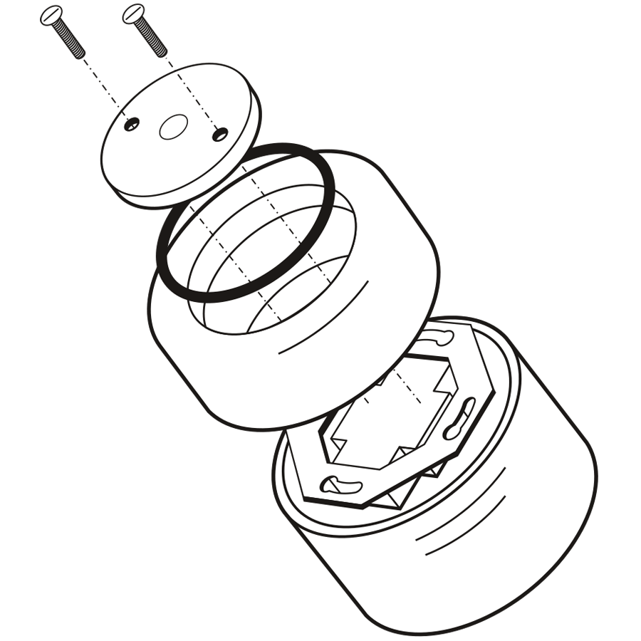 PORCELAIN ROUND SURFACE MOUNTED JUNCTION BOX SKY BLUE - DYKE & DEAN