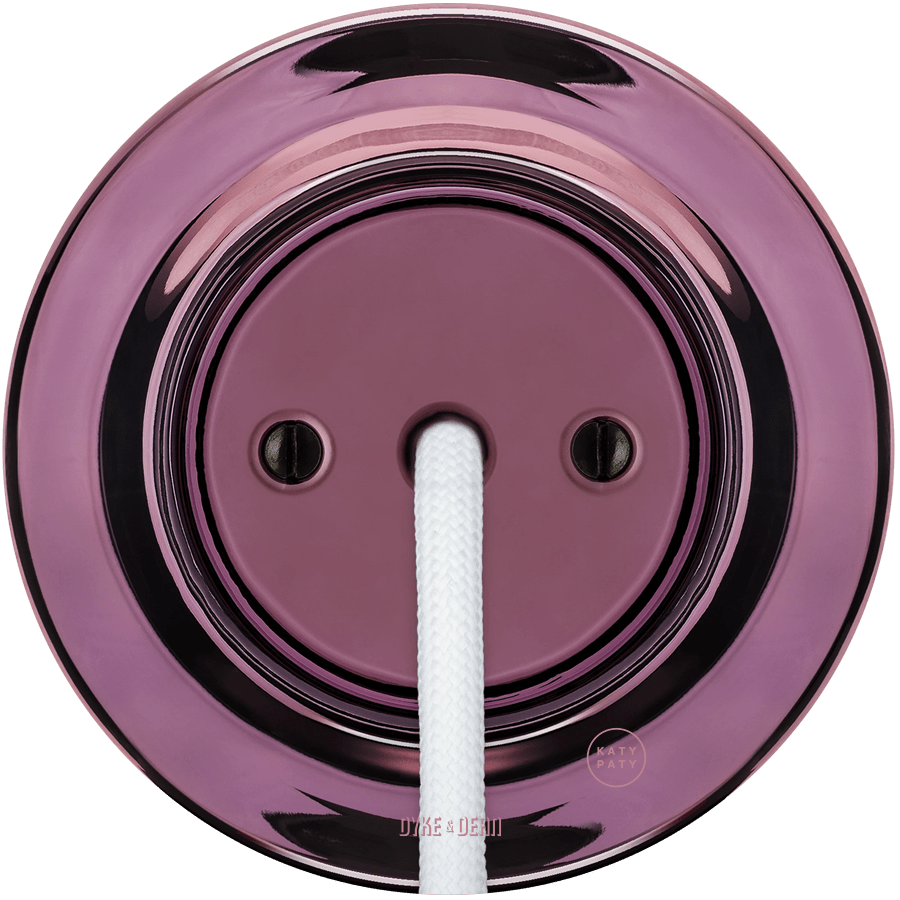 PORCELAIN WALL CABLE GLAND SOCKET PURPLE - DYKE & DEAN