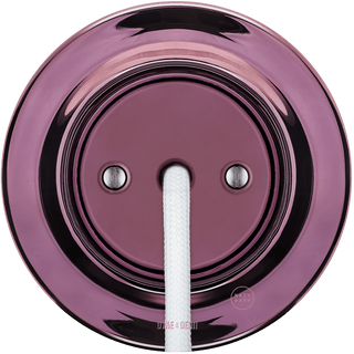 PORCELAIN WALL CABLE GLAND SOCKET PURPLE - DYKE & DEAN