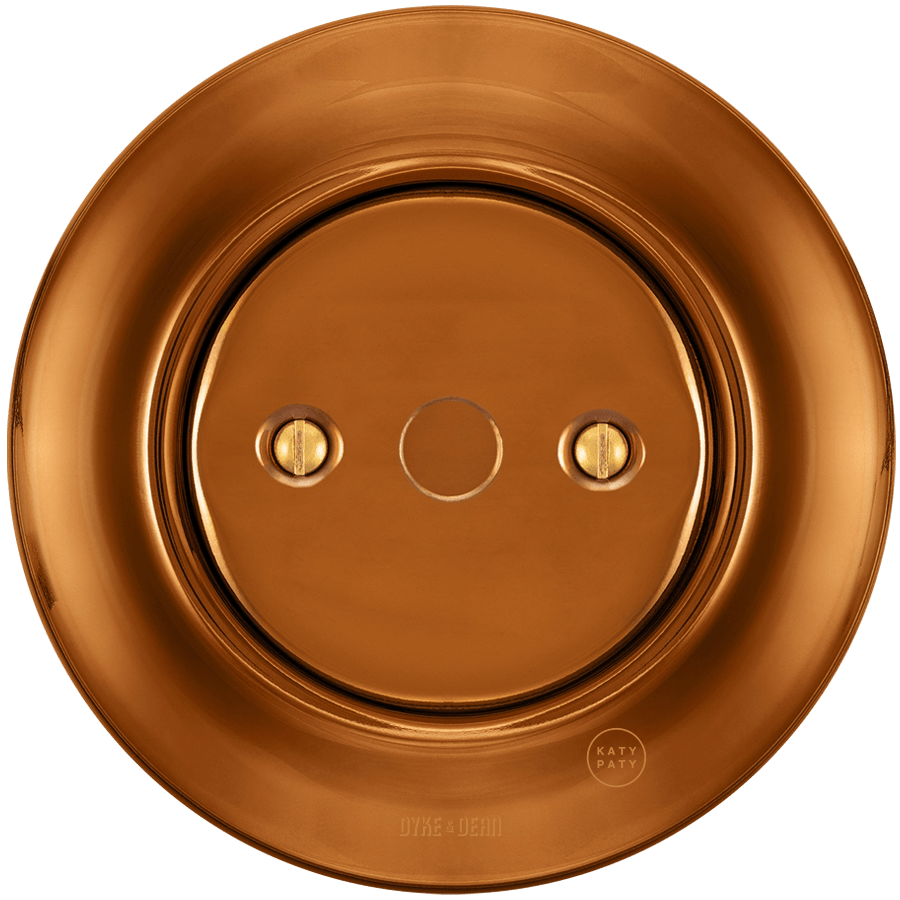 PORCELAIN WALL END PLUG SOCKET BRONZE - DYKE & DEAN