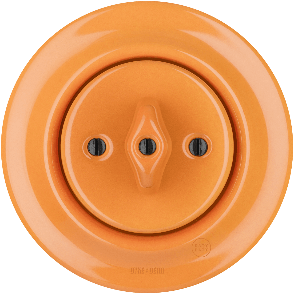 PORCELAIN WALL LIGHT SWITCH CARROT ROTARY - DYKE & DEAN