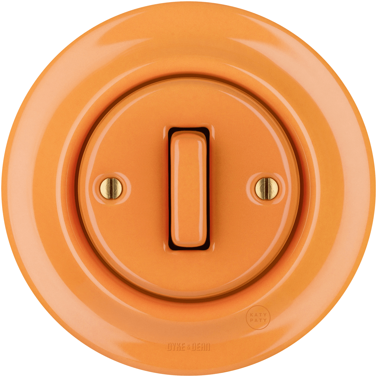 PORCELAIN WALL LIGHT SWITCH CARROT SLIM BUTTON - DYKE & DEAN