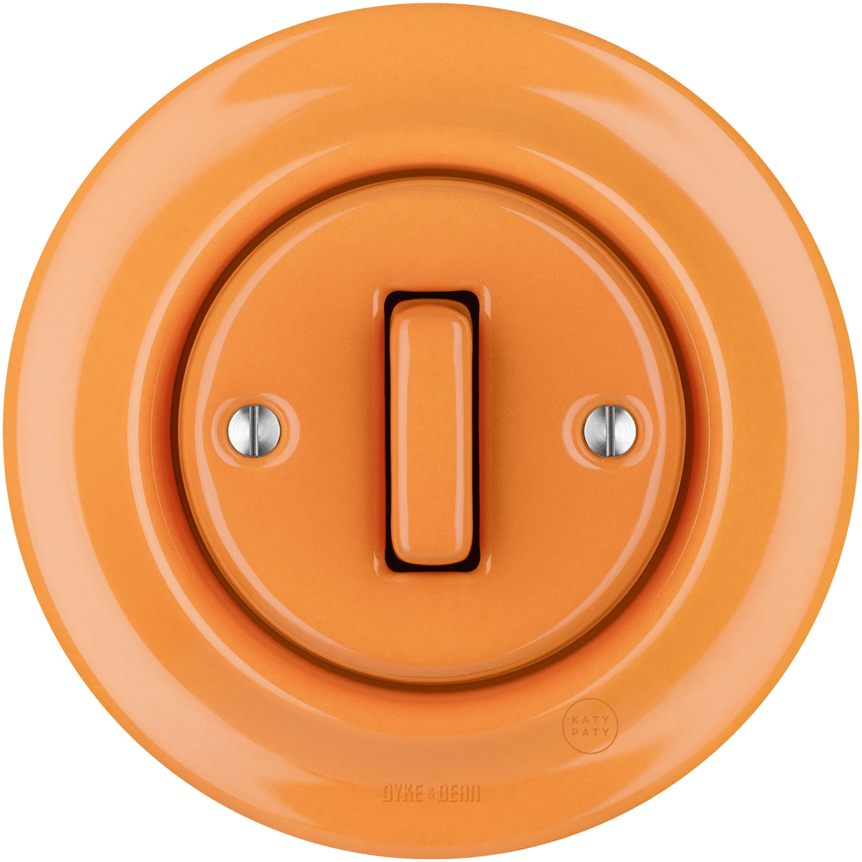 PORCELAIN WALL LIGHT SWITCH CARROT SLIM BUTTON - DYKE & DEAN