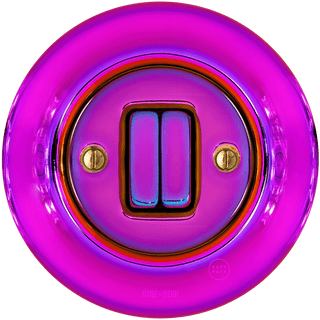 PORCELAIN WALL LIGHT SWITCH DOUBLE SLIM VIOLEDO - DYKE & DEAN