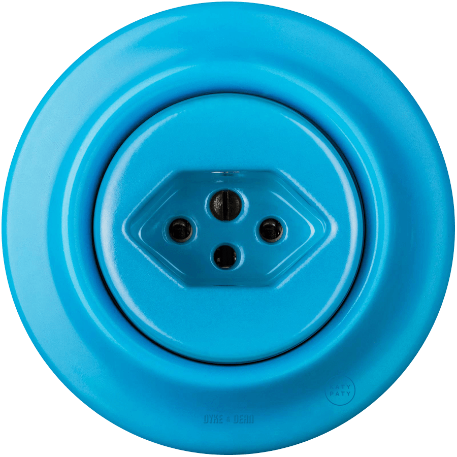 PORCELAIN WALL MOUNTED SWISS SOCKET AZURE - DYKE & DEAN