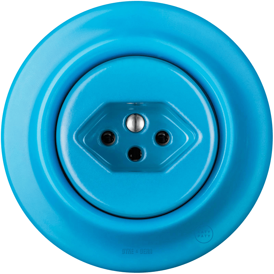 PORCELAIN WALL MOUNTED SWISS SOCKET AZURE - DYKE & DEAN