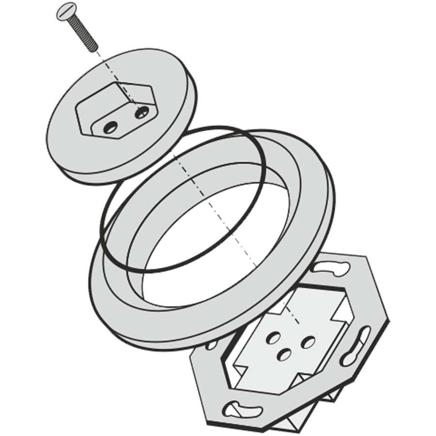 PORCELAIN WALL MOUNTED SWISS SOCKET CONCHA - DYKE & DEAN