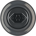 PORCELAIN WALL MOUNTED SWISS SOCKET DARK GREY - DYKE & DEAN