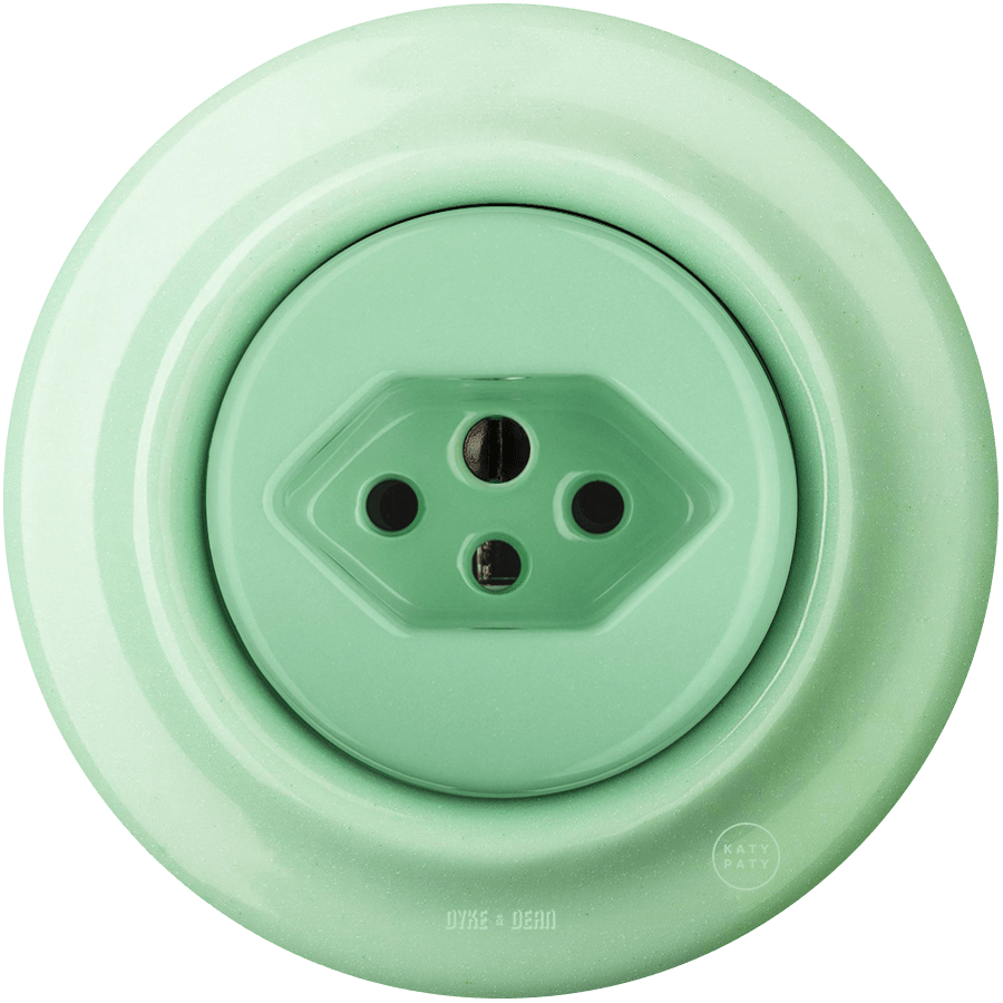 PORCELAIN WALL MOUNTED SWISS SOCKET MINT - DYKE & DEAN