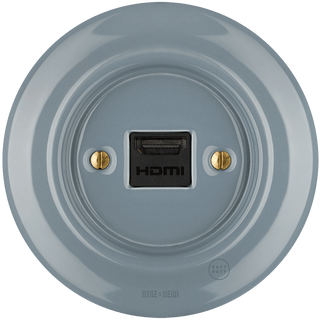 PORCELAIN WALL SOCKET ASH GREY HDMI - DYKE & DEAN