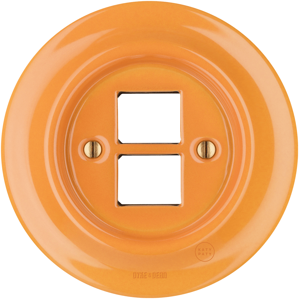 PORCELAIN WALL SOCKET CARROT DOUBLE PC/USB - DYKE & DEAN