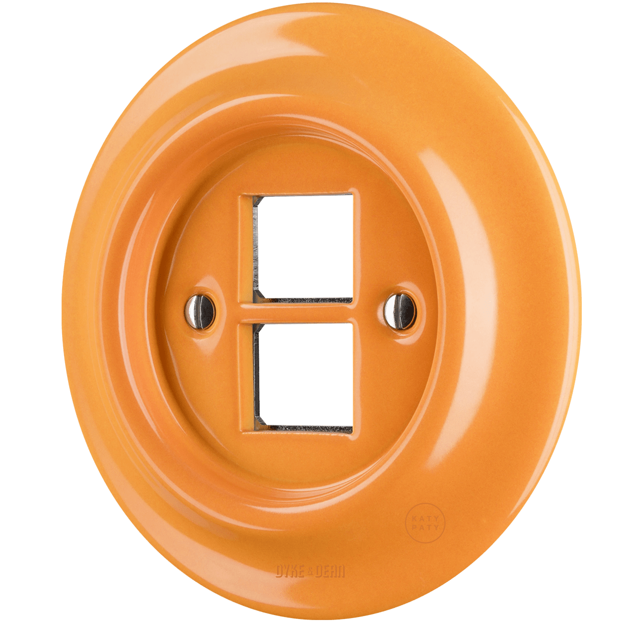 PORCELAIN WALL SOCKET CARROT DOUBLE PC/USB - DYKE & DEAN