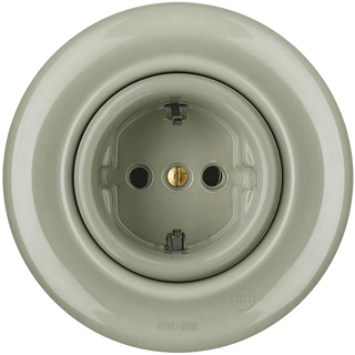 PORCELAIN WALL SOCKET GREY GREEN SCHUKO - DYKE & DEAN