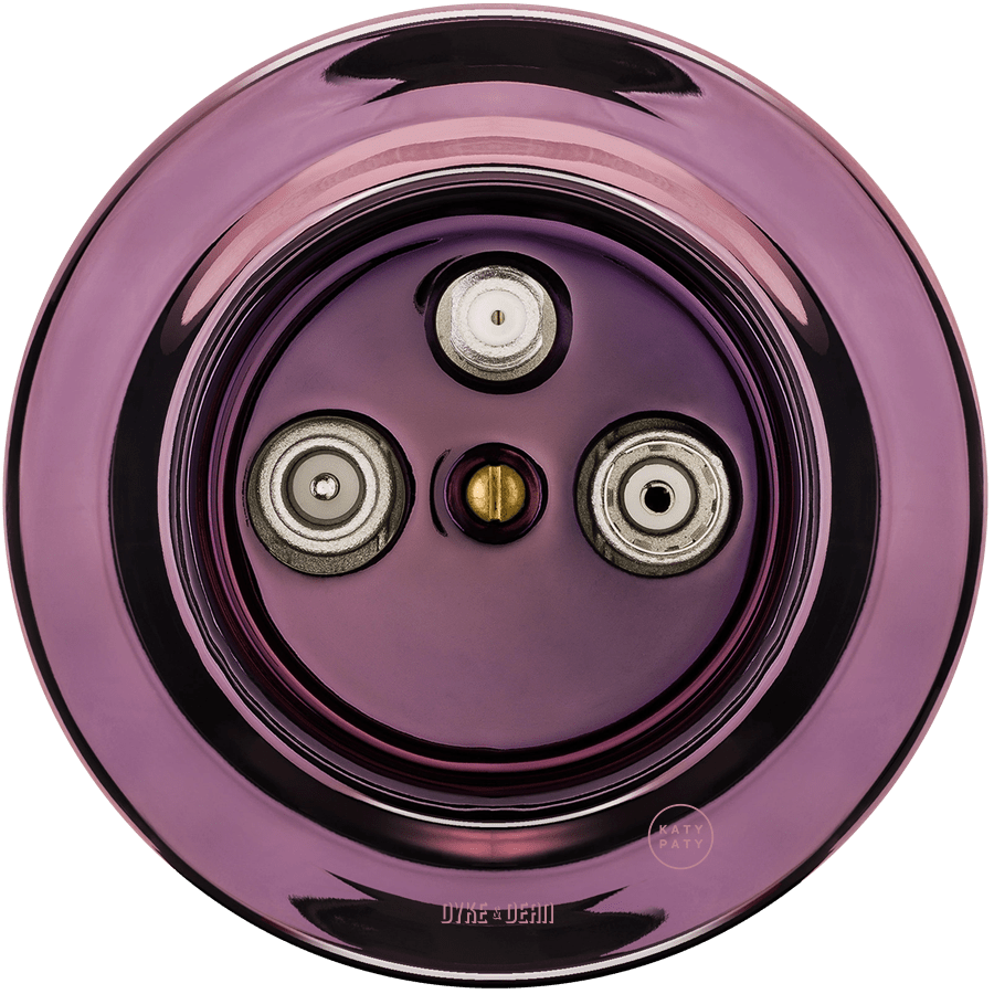 PORCELAIN WALL SOCKET PURPLE TV ANTENNA - DYKE & DEAN