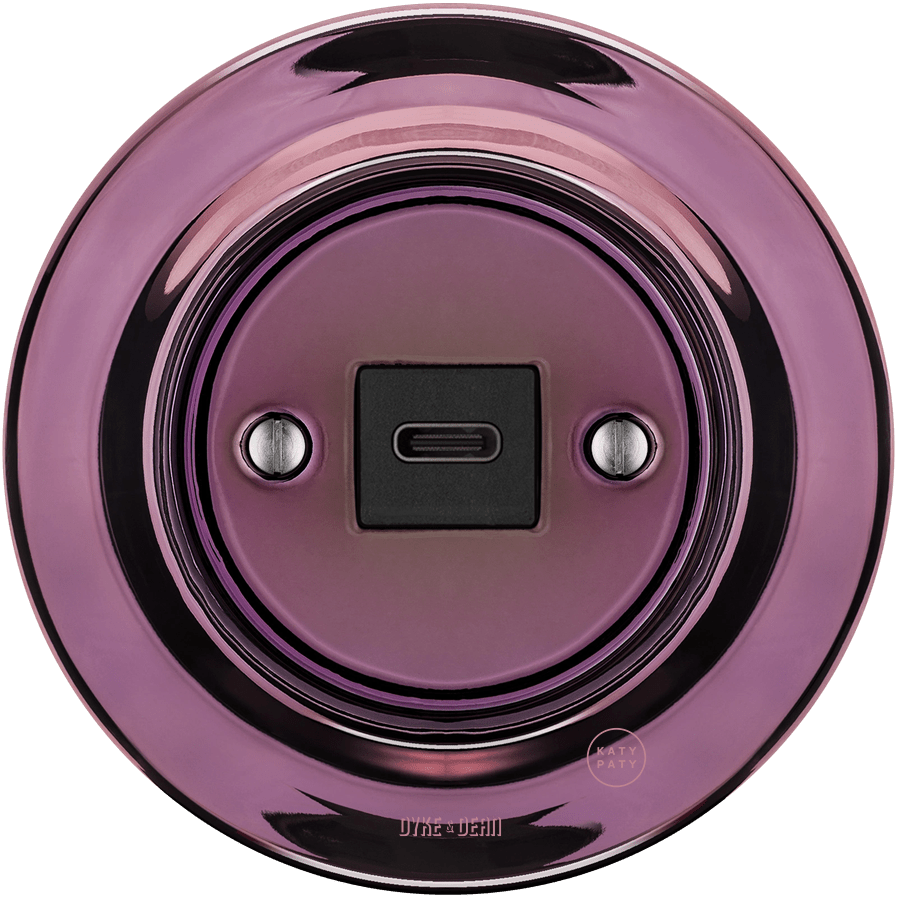 PORCELAIN WALL SOCKET PURPLE USB - C - DYKE & DEAN