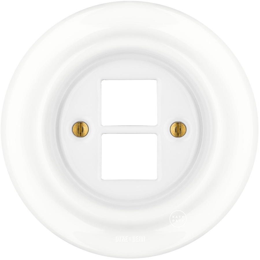 PORCELAIN WALL SOCKET WHITE PC/USB - DYKE & DEAN