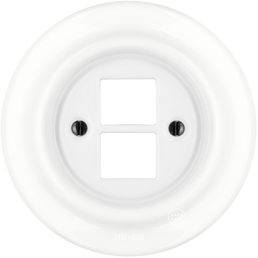 PORCELAIN WALL SOCKET WHITE PC/USB - DYKE & DEAN