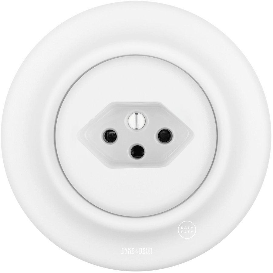 PORCELAIN WALL SWISS SOCKET MATT WHITE - DYKE & DEAN