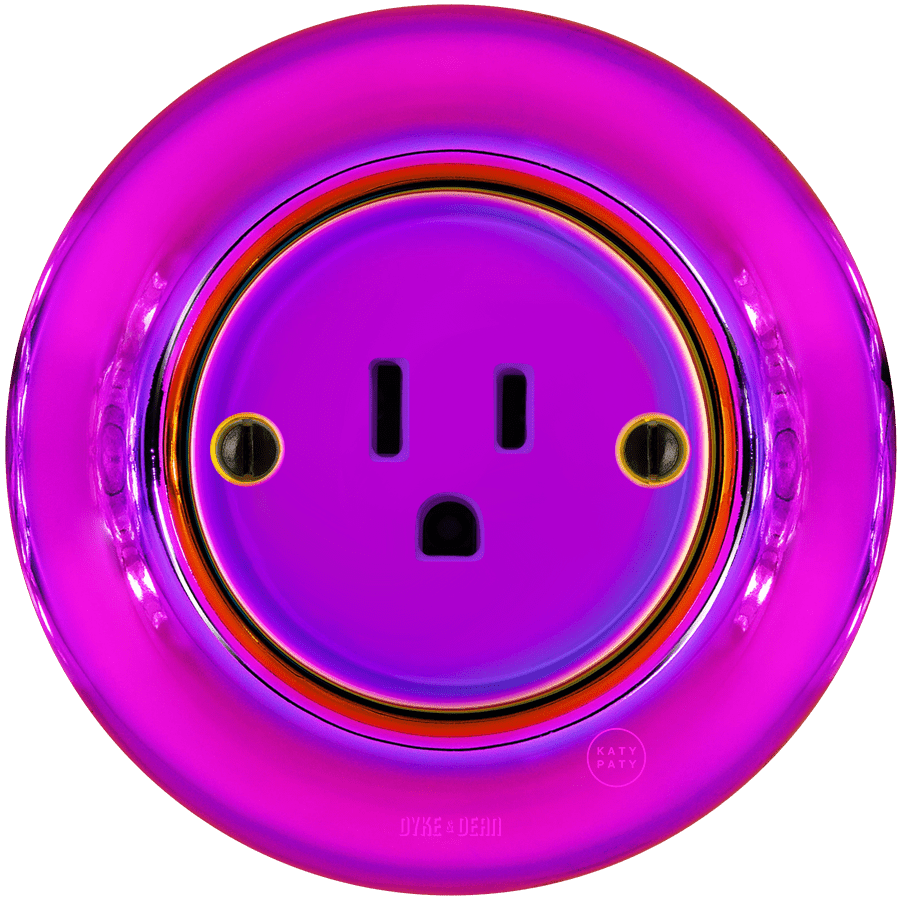 PORCELAIN WALL US 15 AMP PLUG SOCKET VIOLEDO - DYKE & DEAN