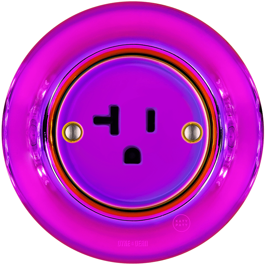 PORCELAIN WALL US 20 AMP PLUG SOCKET VIOLEDO - DYKE & DEAN