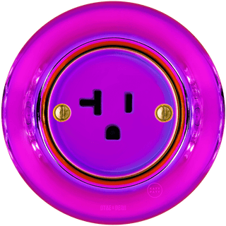PORCELAIN WALL US 20 AMP PLUG SOCKET VIOLEDO - DYKE & DEAN