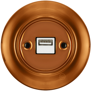 PORCELAIN WALL USB CHARGER BRONZE - DYKE & DEAN