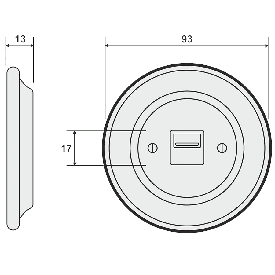 PORCELAIN WALL USB CHARGER CARROT - DYKE & DEAN