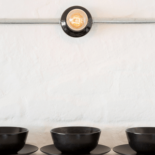 RED CERAMIC WALL & CEILING LAMP - DYKE & DEAN