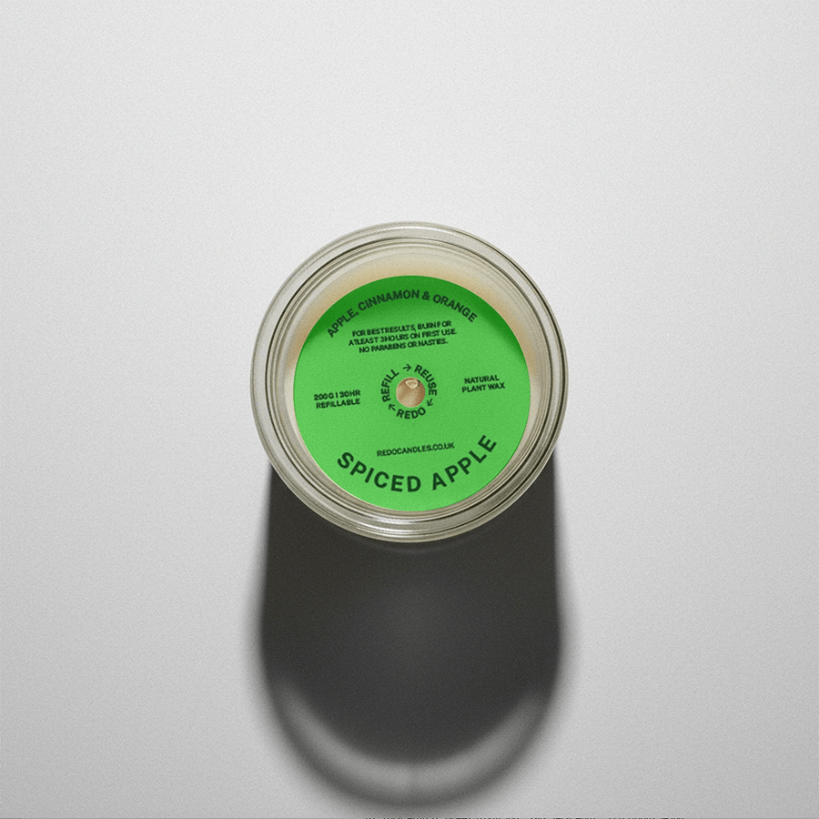 REDO GLASS SPICED APPLE CANDLE - DYKE & DEAN