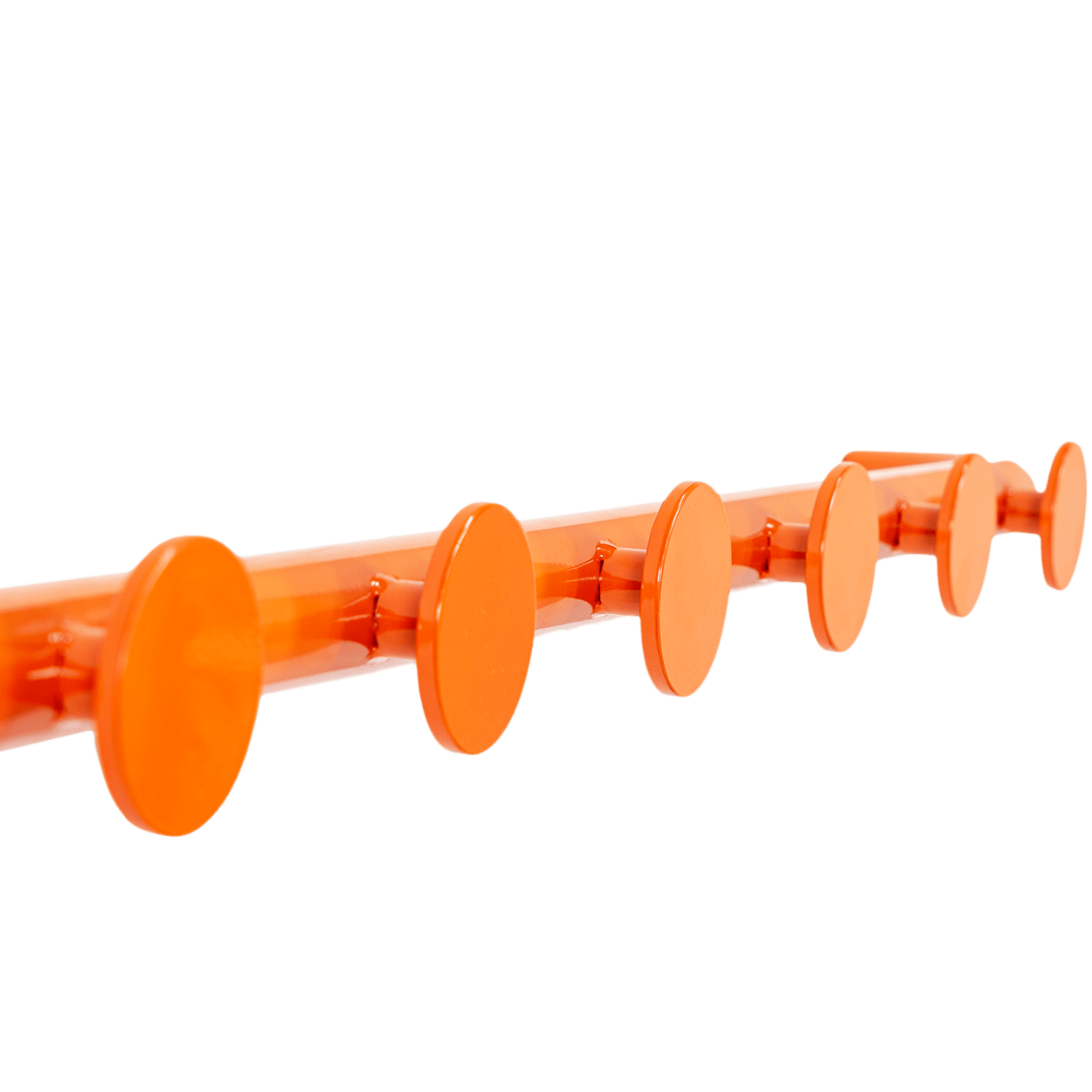 RETRO TUBE HALLWAY COAT RACK WITH 6 HOOKS ORANGE - DYKE & DEAN