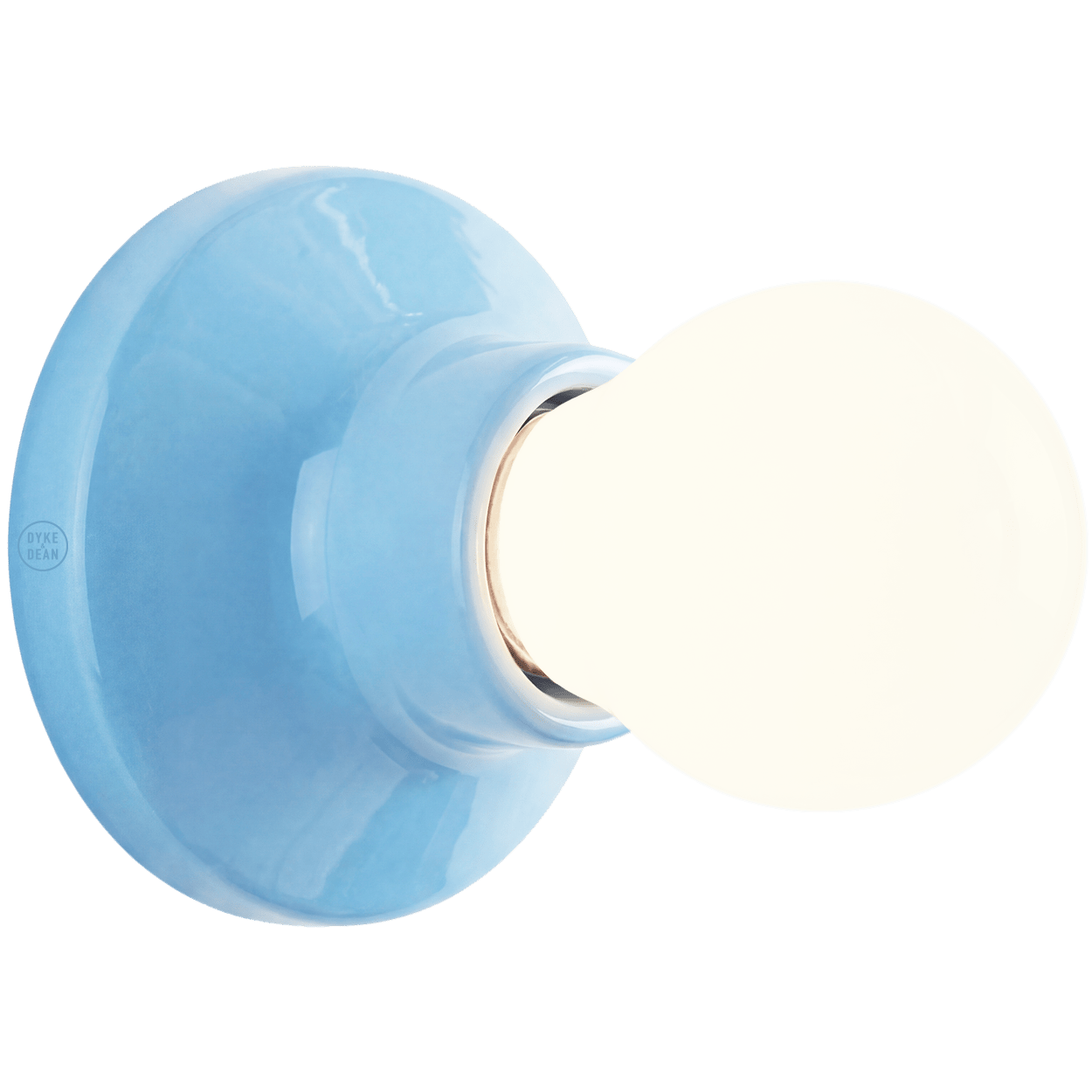 ROUND CERAMIC WALL & CEILING LAMP BLUE - DYKE & DEAN