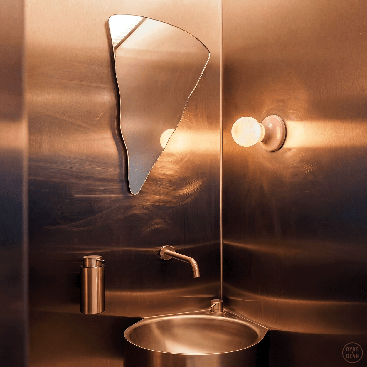 ROUND CERAMIC WALL & CEILING LAMP PINK - DYKE & DEAN