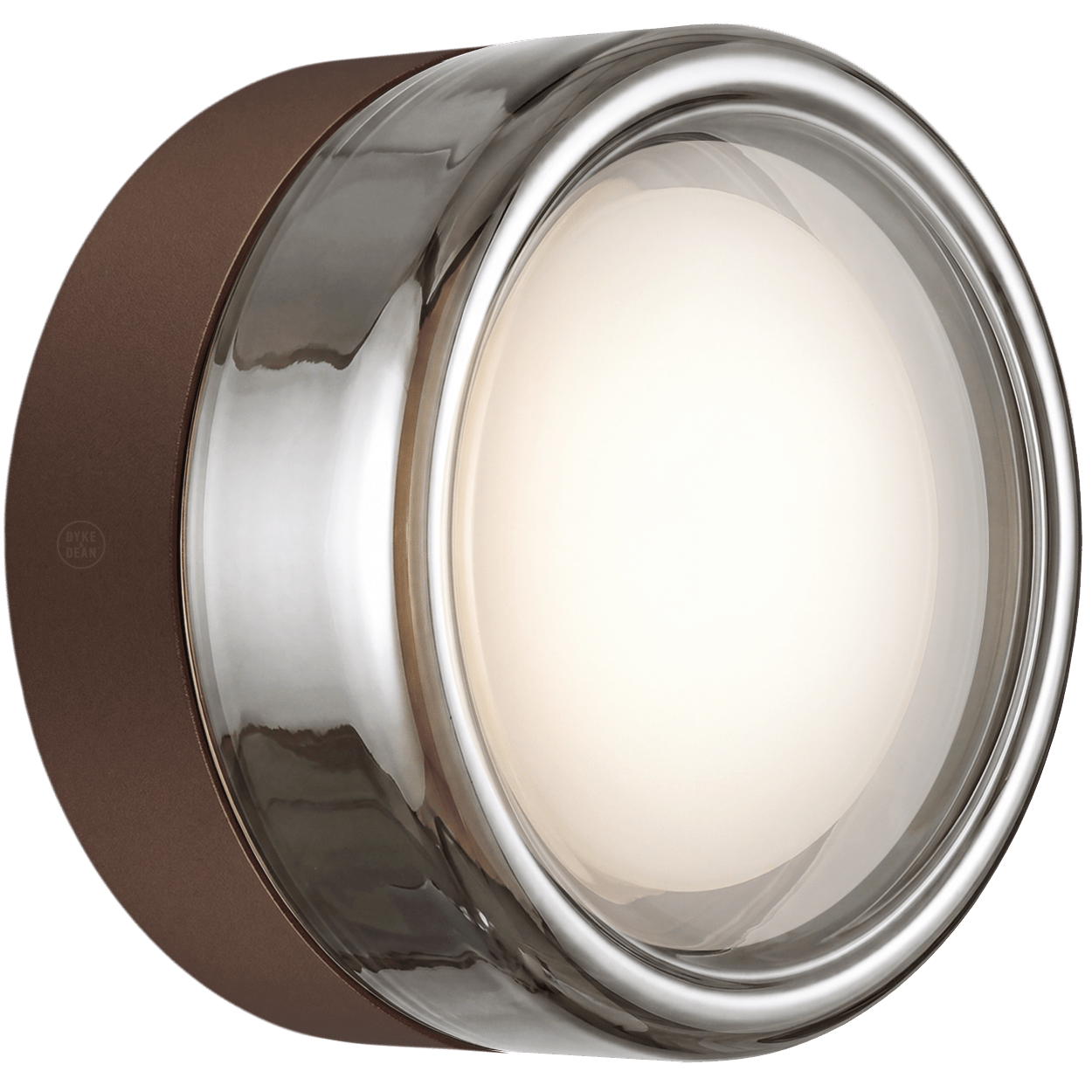 ROUND WATERPROOF BRONZE WALL CEILING SCONCE SMOKE LIGHT - DYKE & DEAN