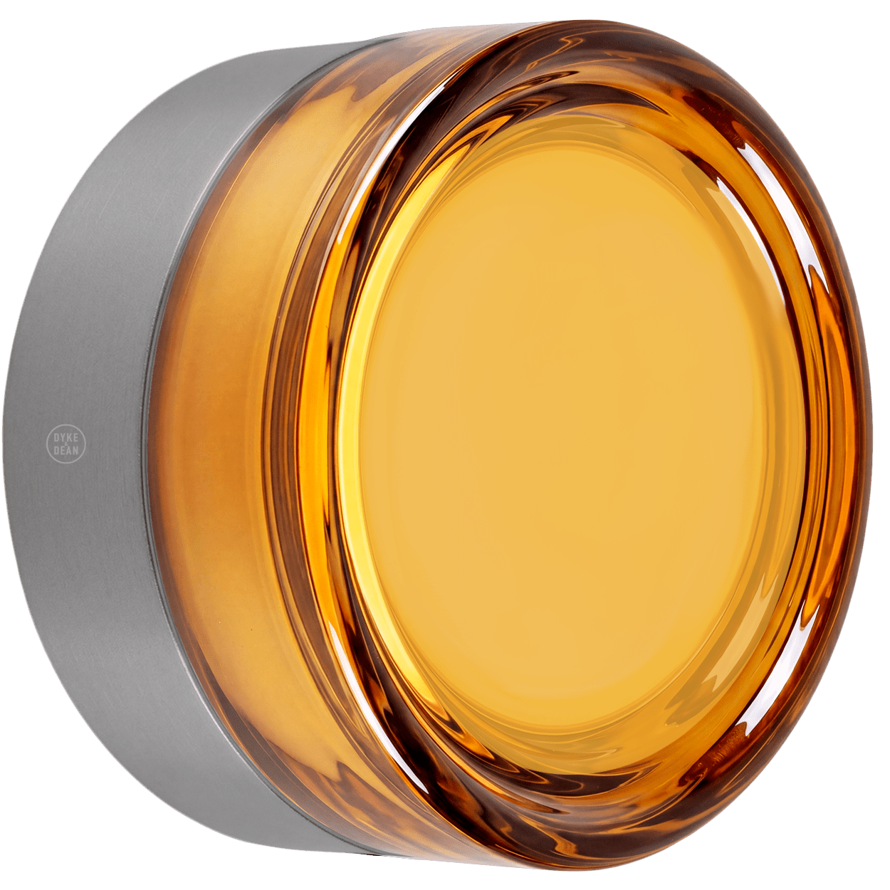 ROUND WATERPROOF NICKEL WALL CEILING SCONCE AMBER LIGHT - DYKE & DEAN