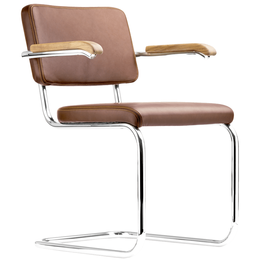 S 64PV THONET LEATHER DINING CHAIR - DYKE & DEAN