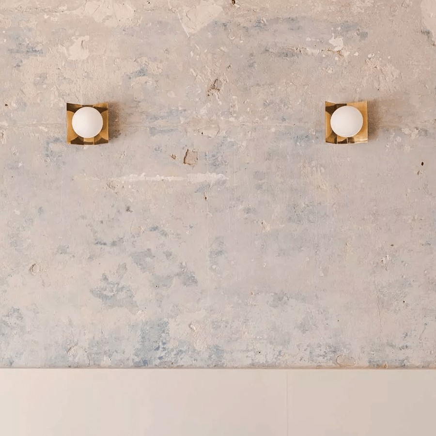 SHADED GLOBE WALL LIGHTS - DYKE & DEAN