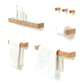 SLIMLINE HAND TOWEL RAIL LONG BAMBOO - DYKE & DEAN