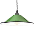 SMALL GREEN ENAMEL CONE SHADE - DYKE & DEAN