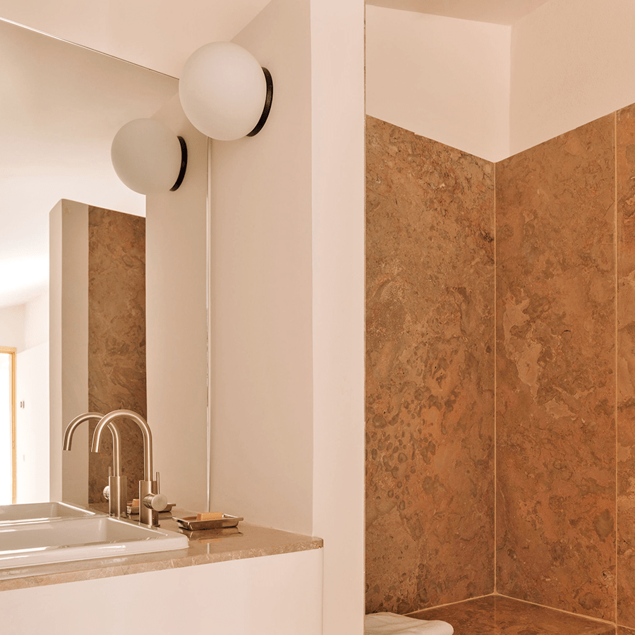 SPHERE LAMP BLACK BASE 300mm - DYKE & DEAN