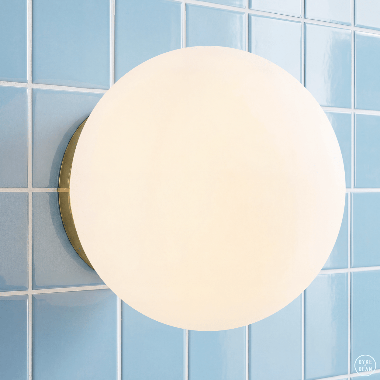 SPHERE LAMP BRASS BASE 400mm - DYKE & DEAN