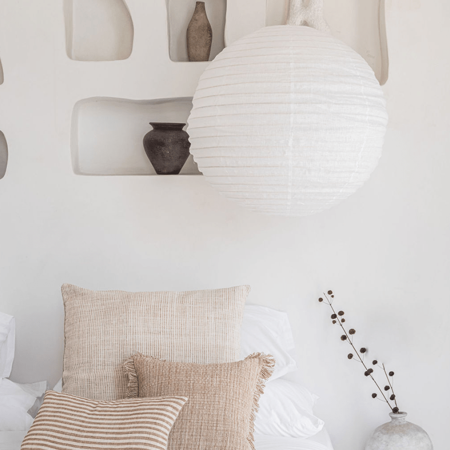 SPHERE LINEN LIGHT SHADE 100CM - DYKE & DEAN