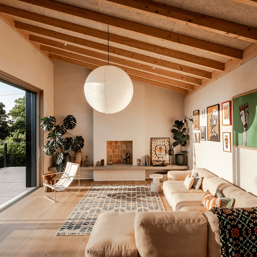 SPHERE LINEN LIGHT SHADE 70CM - DYKE & DEAN