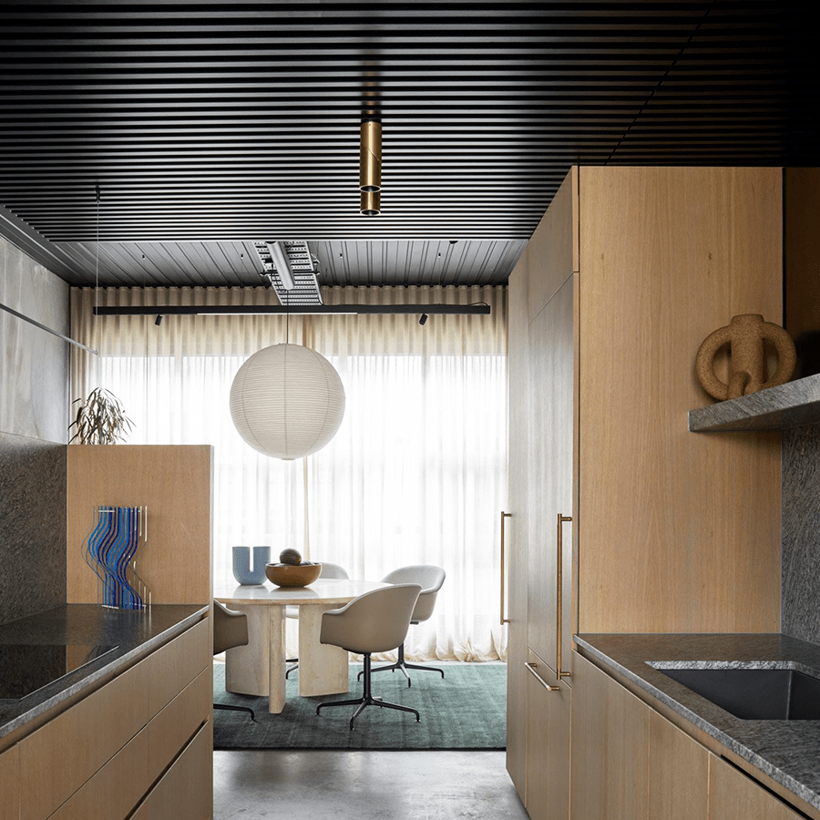 SPHERE LINEN LIGHT SHADE 80CM - DYKE & DEAN