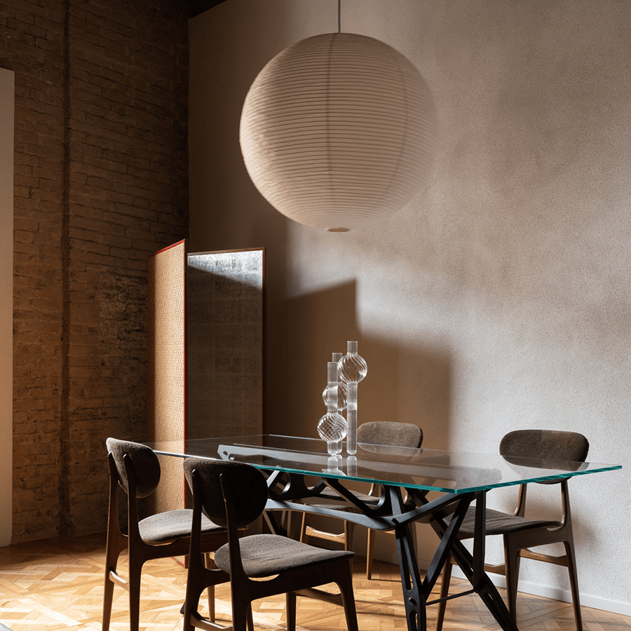 SPHERE LINEN LIGHT SHADE 80CM - DYKE & DEAN