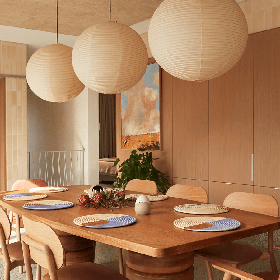 SPHERE LINEN LIGHT SHADE 80CM - DYKE & DEAN