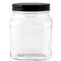 SQUARE GLASS SCREW TOP JAR 700ML - DYKE & DEAN