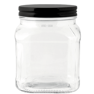 SQUARE GLASS SCREW TOP JAR 700ML - DYKE & DEAN